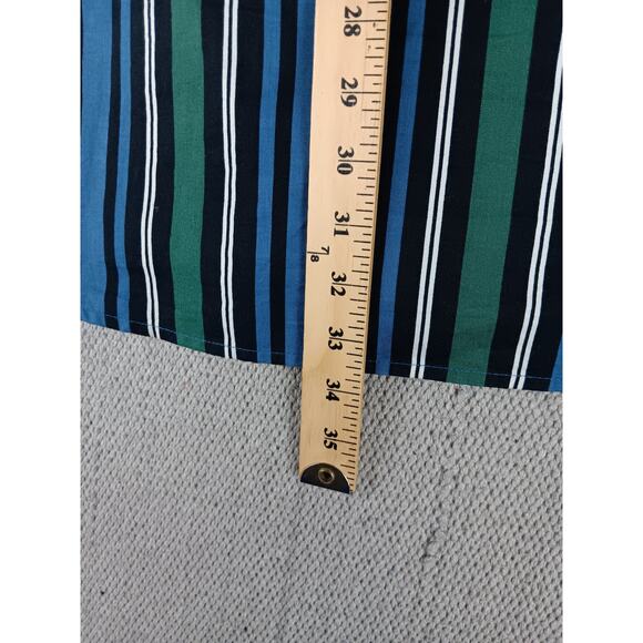 Wrangler Western Shirt Men XXL Black/Blue Striped Pearl Snap Cowboy Short Sleeve - Picture 10 of 11